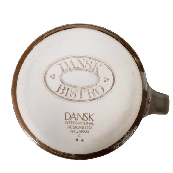 DANSK BISTRO Brown Ceramic Stackable 5 oz Cups Ceramic Coffee Mugs - Picture 6 of 7